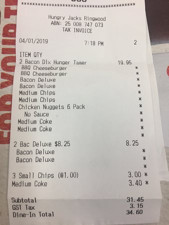 Hungry Jack's - Seniors Australia 0