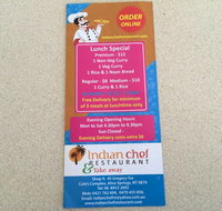 Indian chef restaurant Take away - Seniors Australia